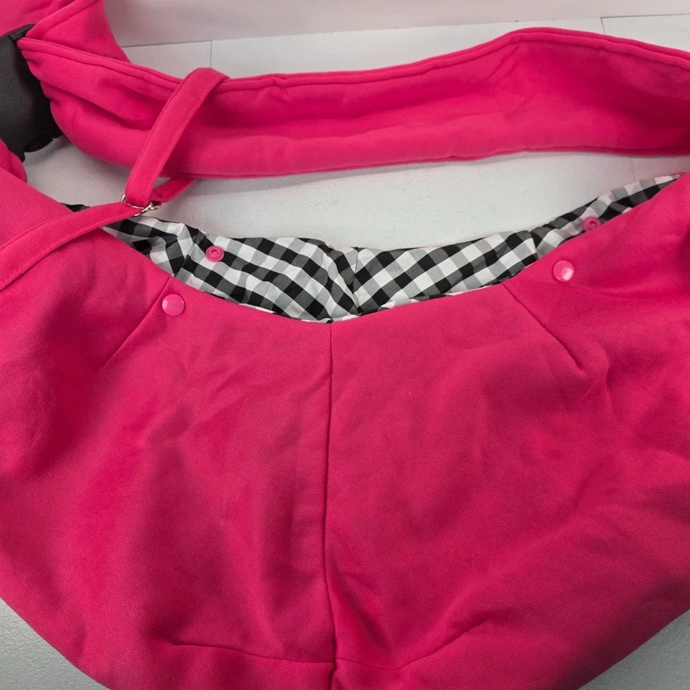 Tomkas Small Dog Carrier Sling Hot Pink Adjustable Strap Hands Free Pet Bag